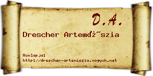 Drescher Artemíszia névjegykártya